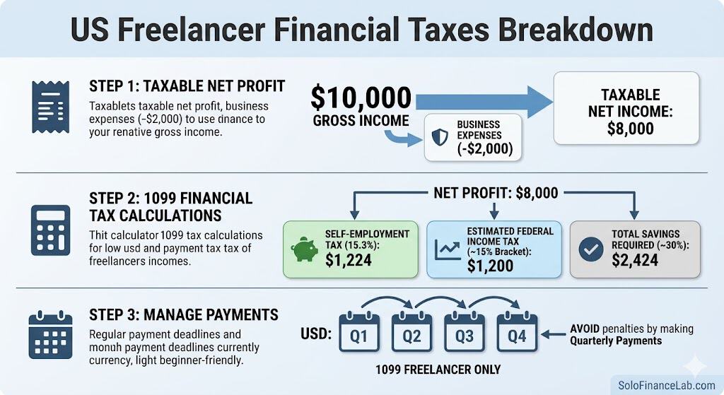 Freelance taxes explained in the USA for 1099 workers and self-employed professionals